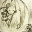 Ребенок, обнаруженный  девочкой  вместе с гномами и мышками в бутоне цветка. 1932