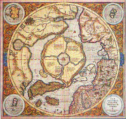Гиперборея на карте Герарда Меркатора.