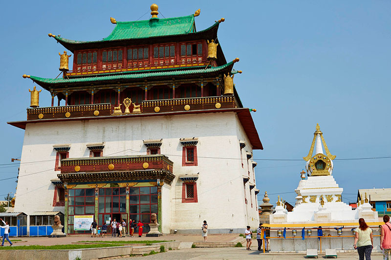Главный буддийский храм-монастырь Гандан Монголия, Улан-Батор